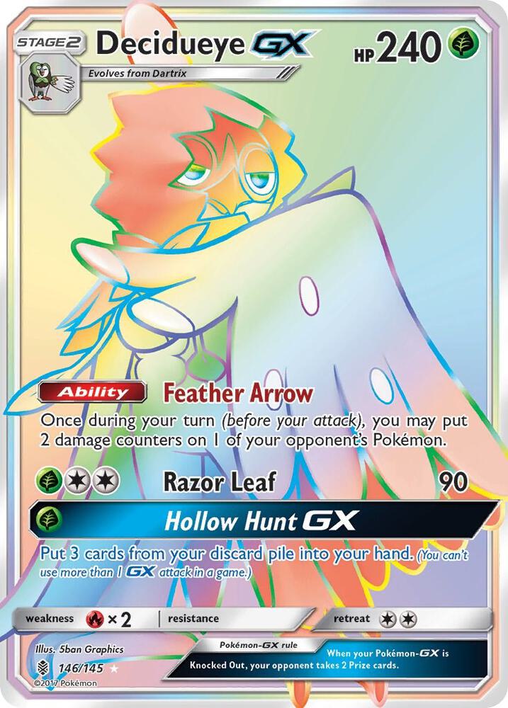 Decidueye GX (Secret) 146/145 SM - Guardians Rising