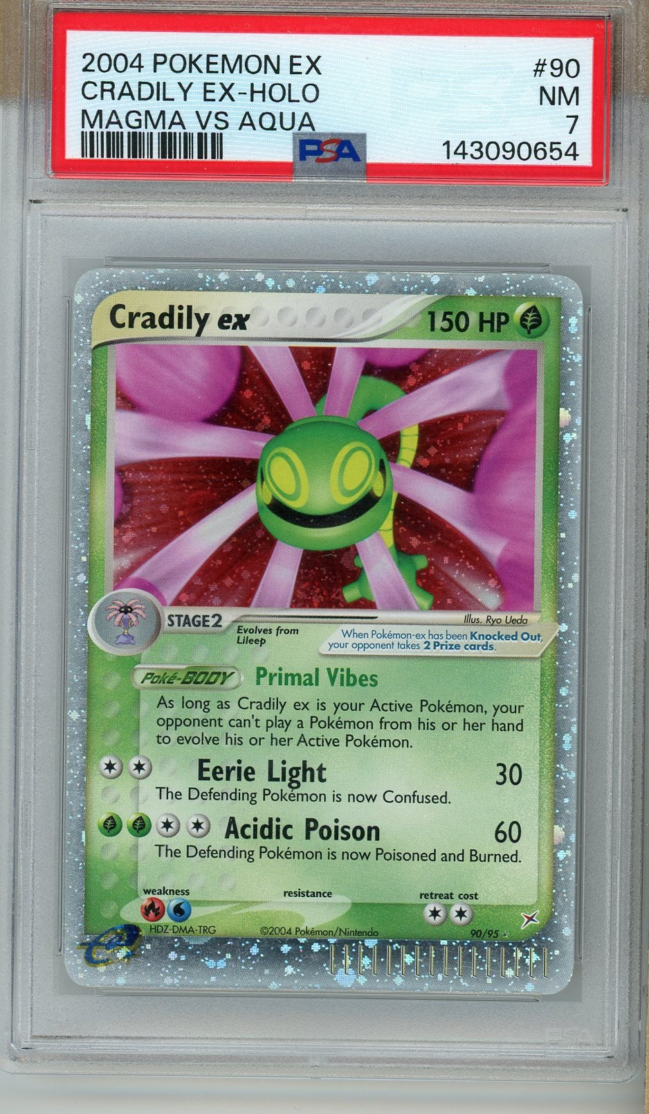 PSA 7 - Cradily ex 90/95 - Magma vs Aqua