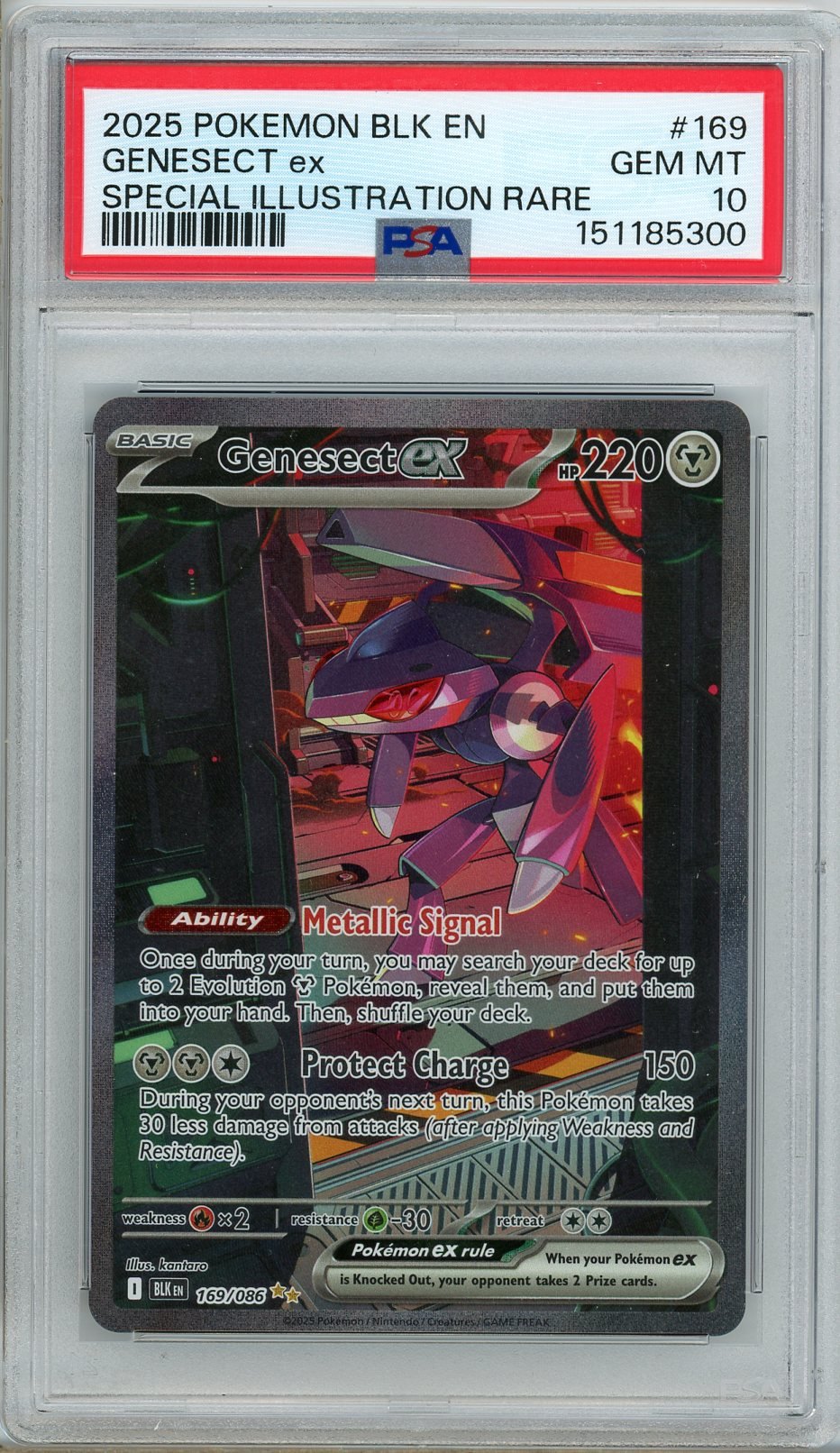PSA 10 - Genesect ex 169/086 - Black Bolt