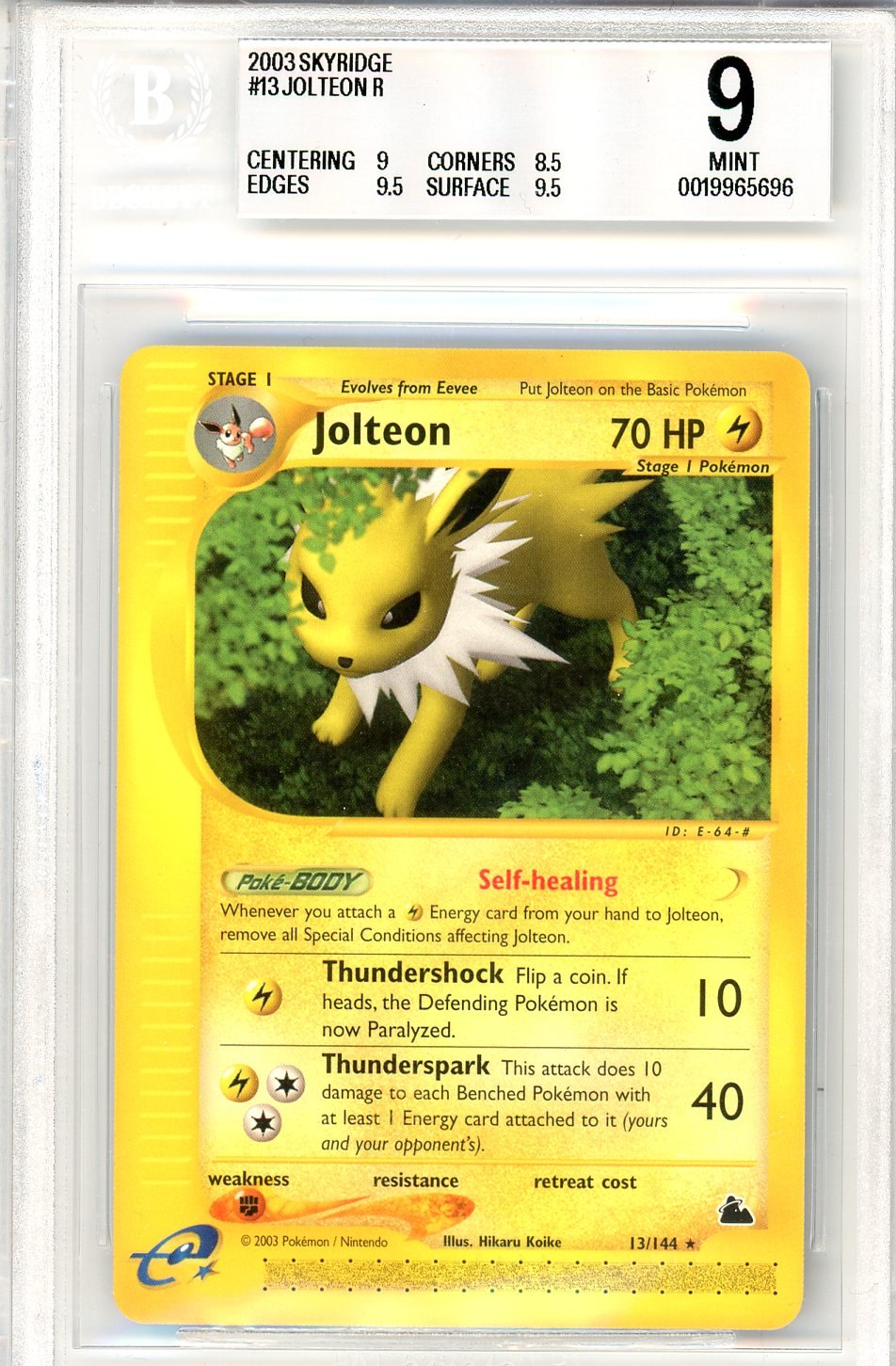 BGS 9 Jolteon - Skyridge #13/144 - Rare