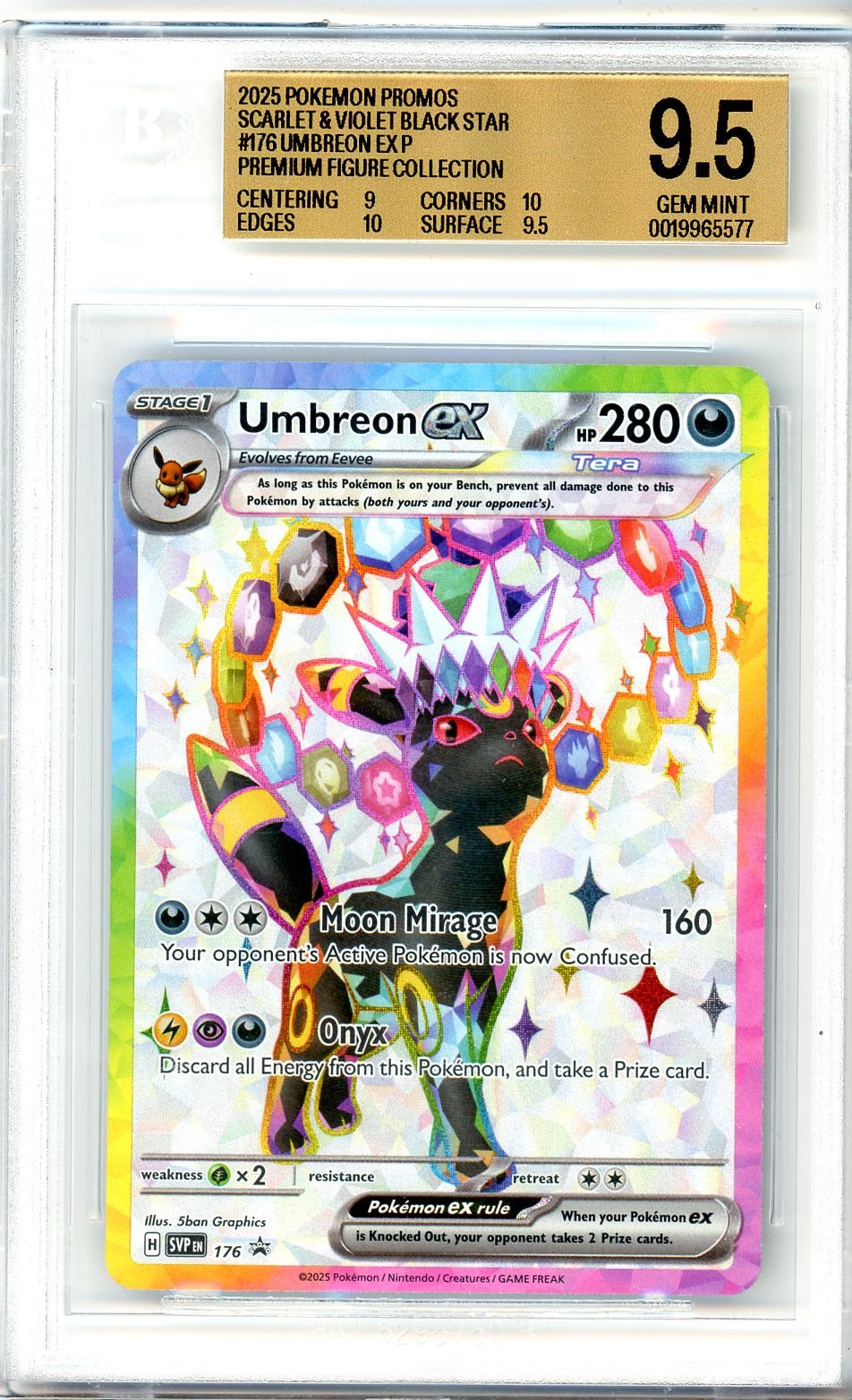 BGS 9.5 Umbreon ex - Scarlet & Violet Black Star Promos #176 - Promo