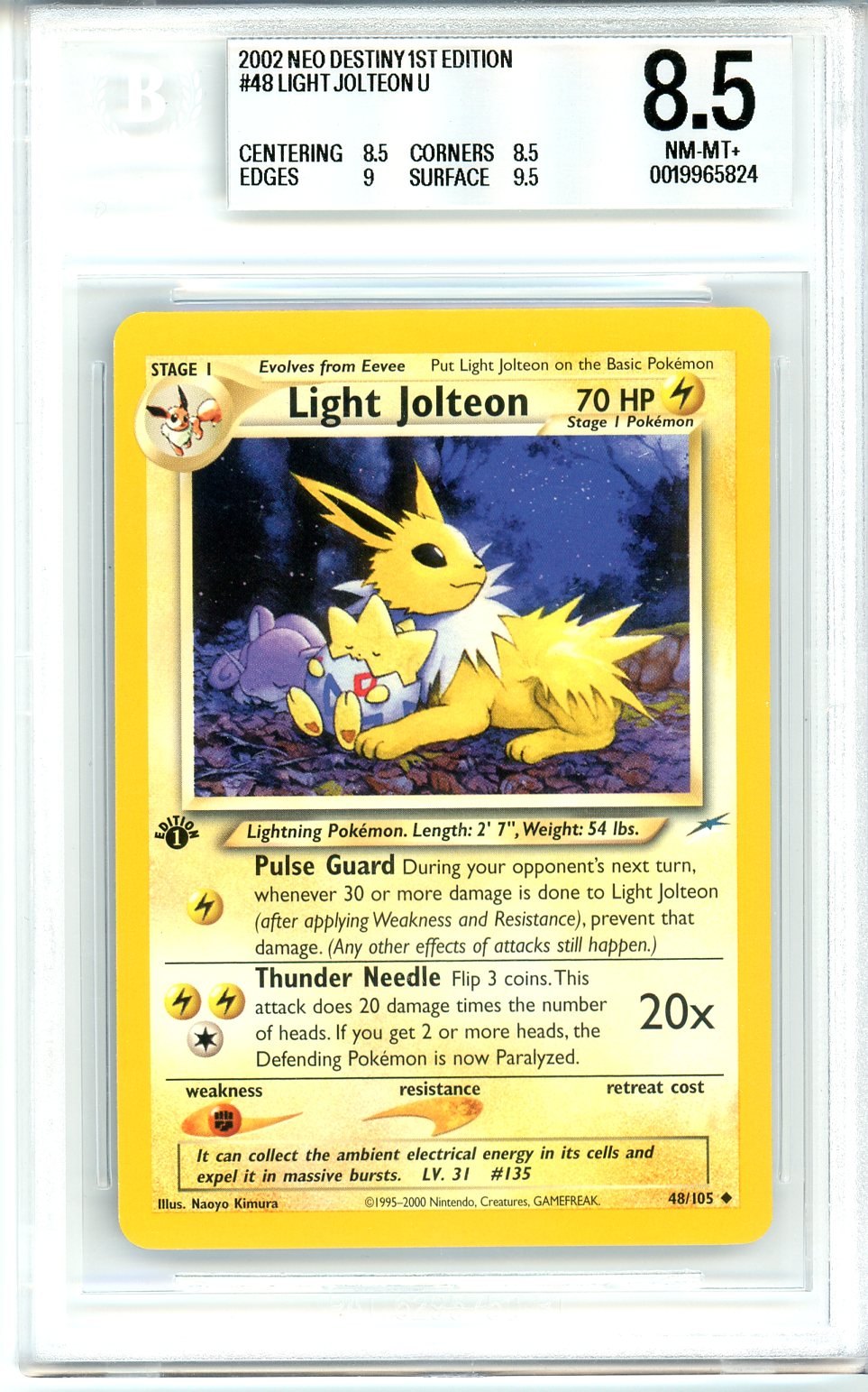BGS 8.5 Light Jolteon - Neo Destiny #48/105 - Uncommon