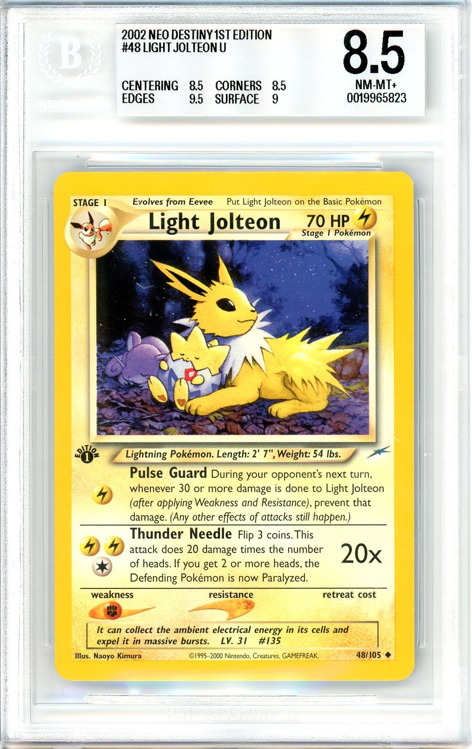 BGS 8.5 Light Jolteon - Neo Destiny #48/105 - Uncommon