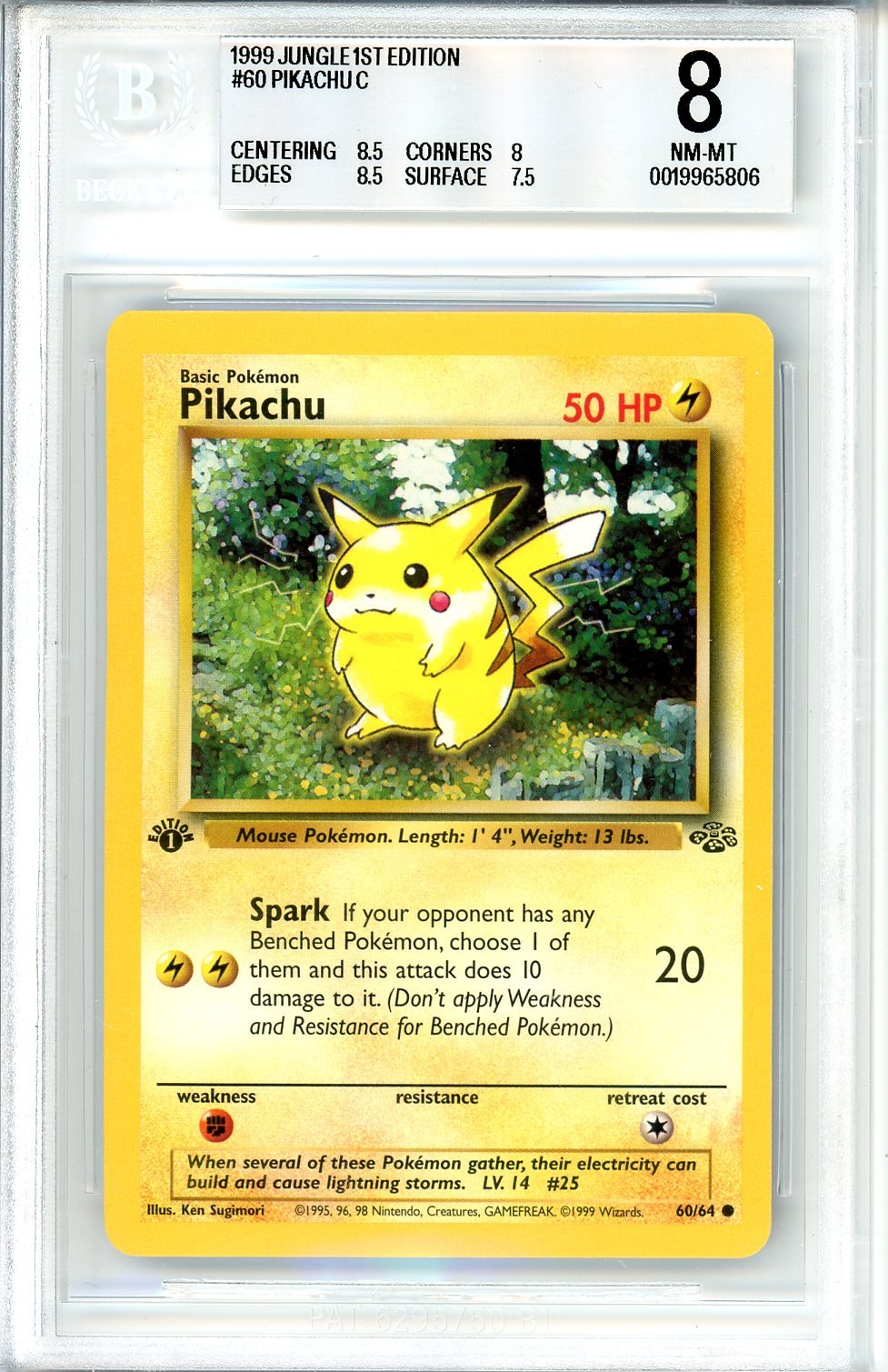 BGS 8 Pikachu - Jungle #60/64 - Common