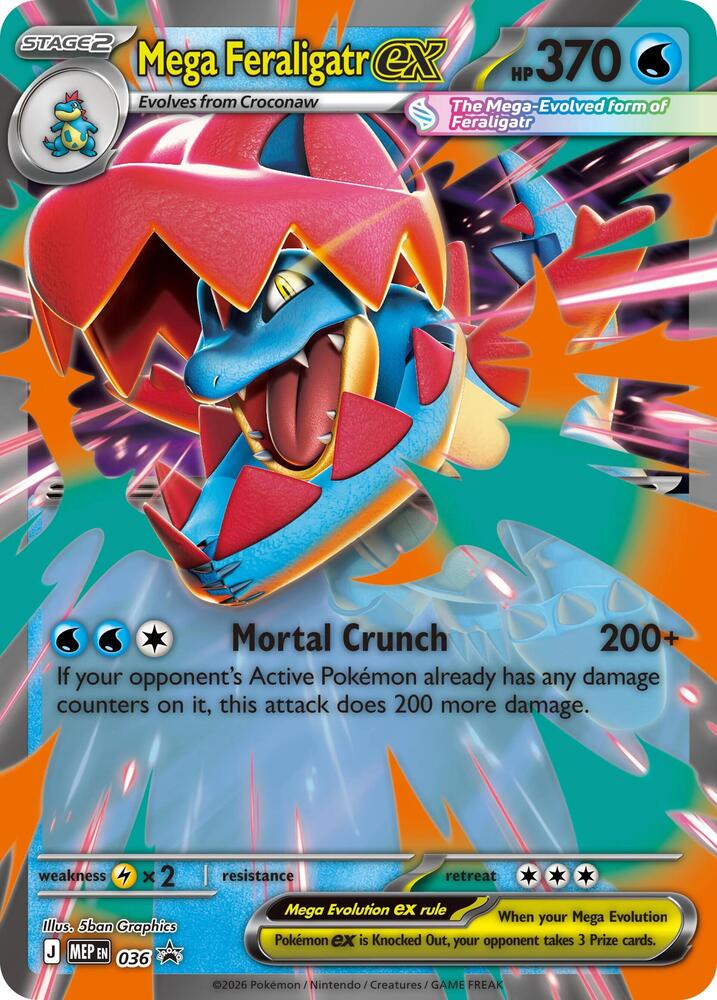 Mega Feraligatr ex 036 ME: Mega Evolution Promo