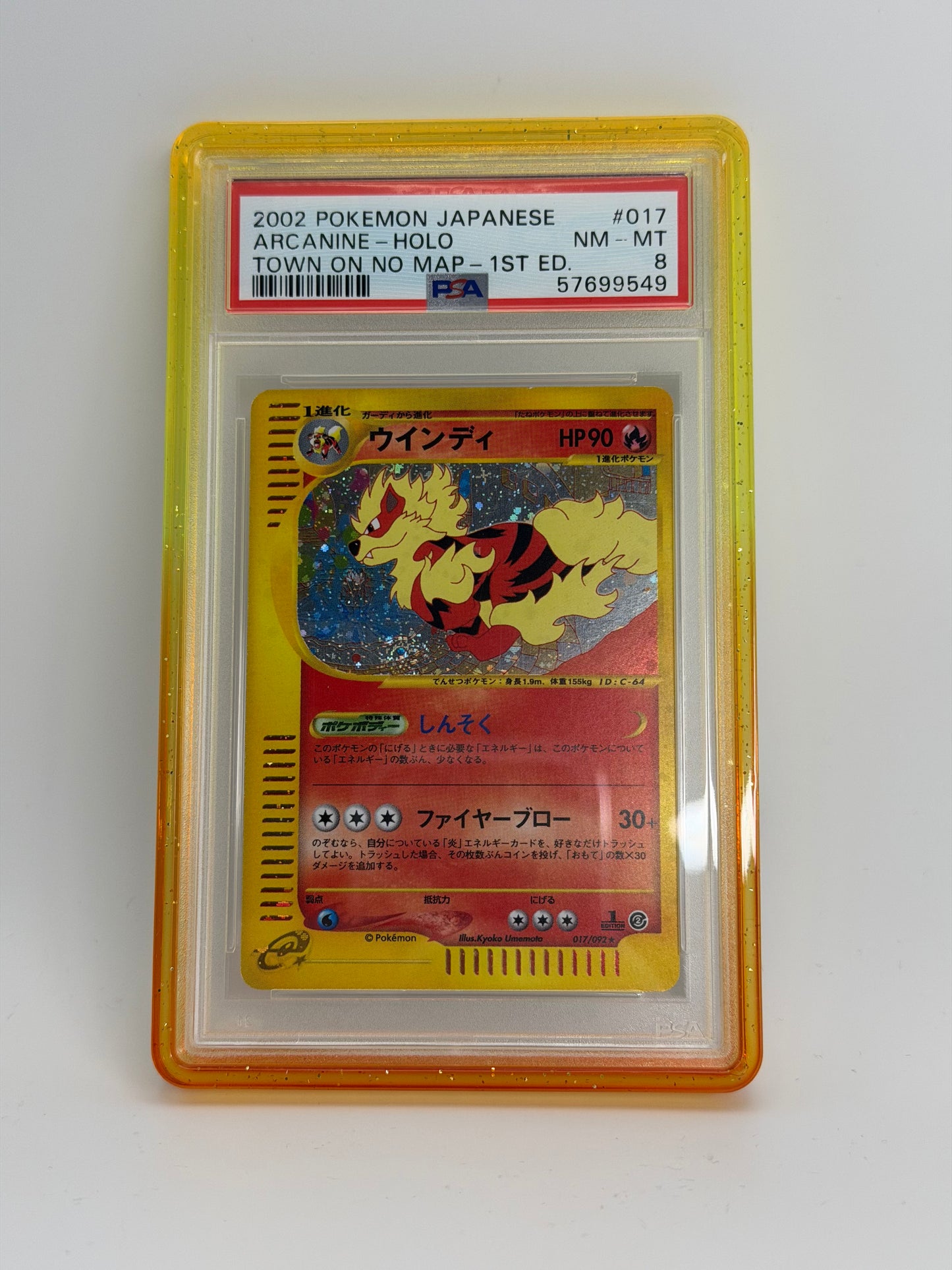 PSA 8 - Arcanine 017/092 - Town On No Map