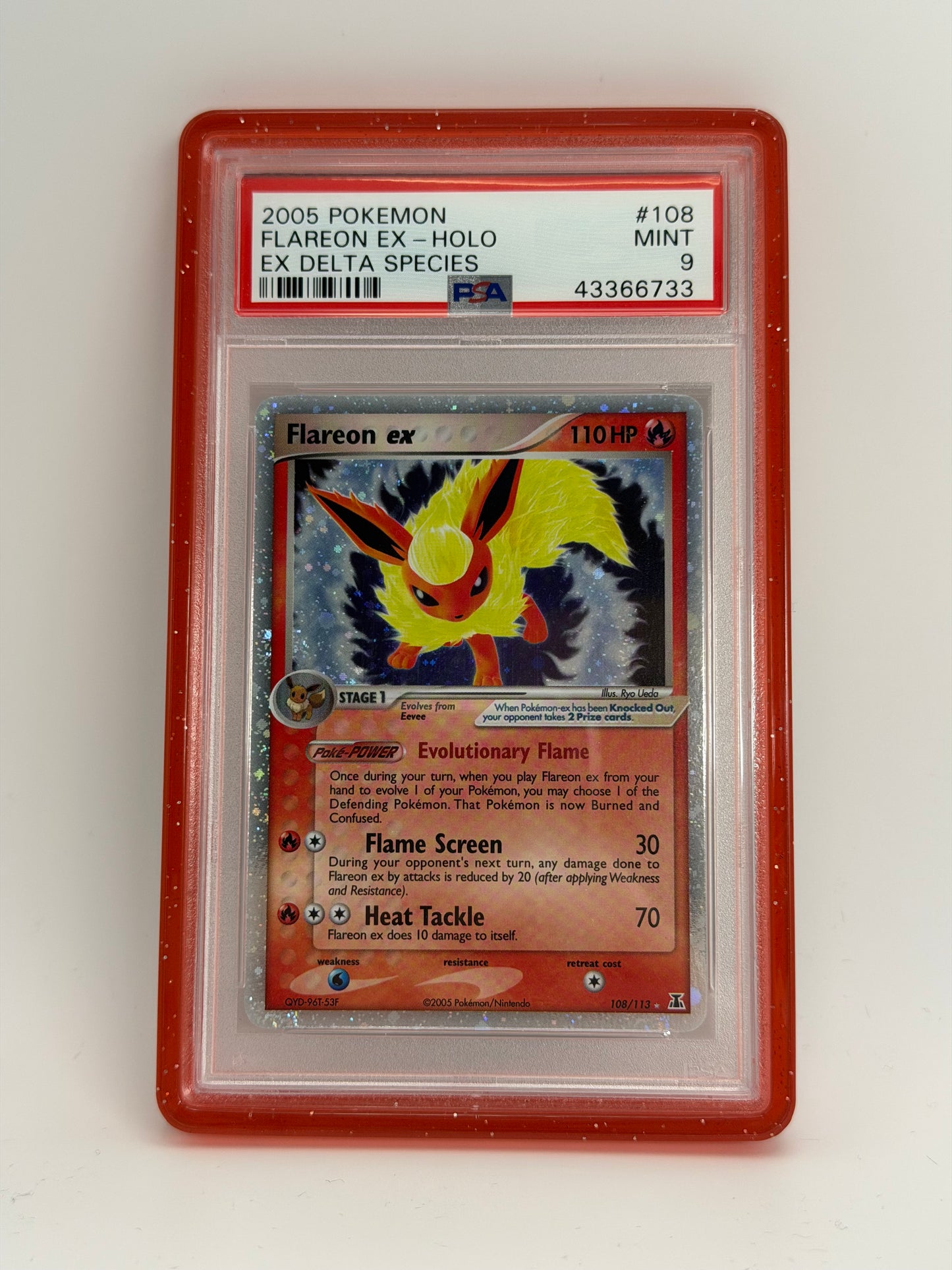 PSA 9 - Flareon Ex 108/113 - Delta Species
