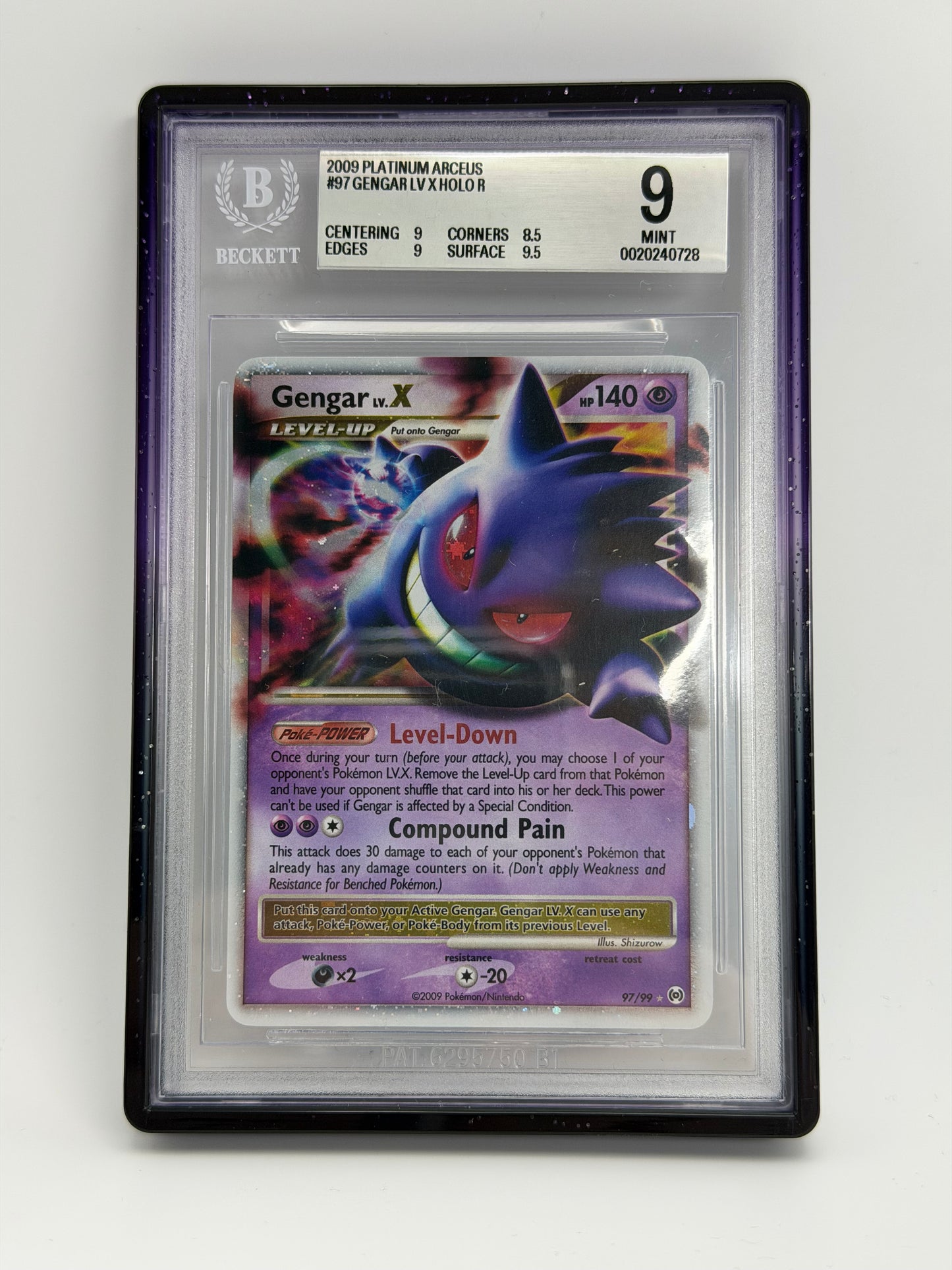 BGS 9 - Gengar Lv. X 97/99 - Platinum Arceus