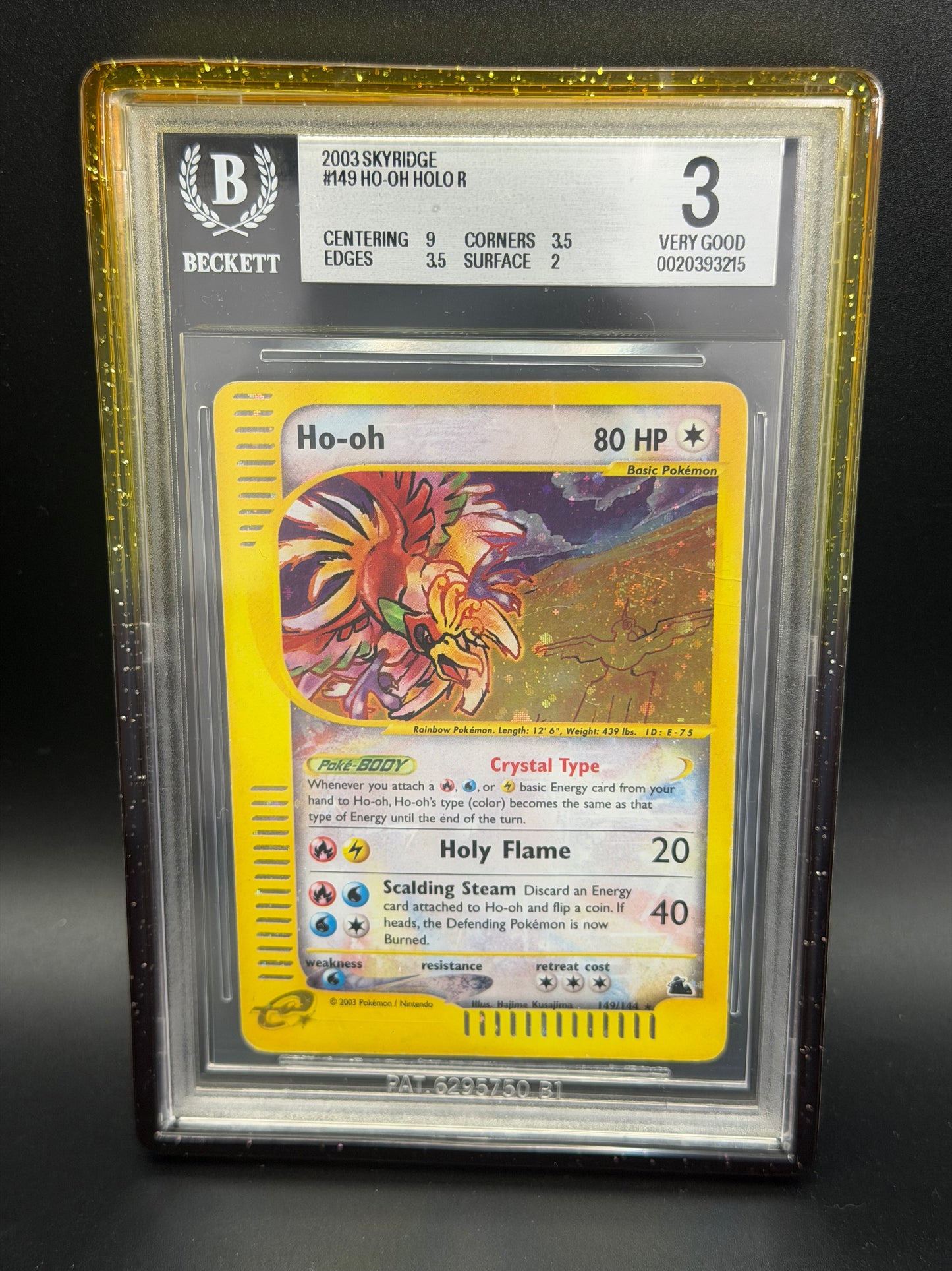 BGS 3 - Ho-Oh Crystal Holo 149/144 - Skyridge