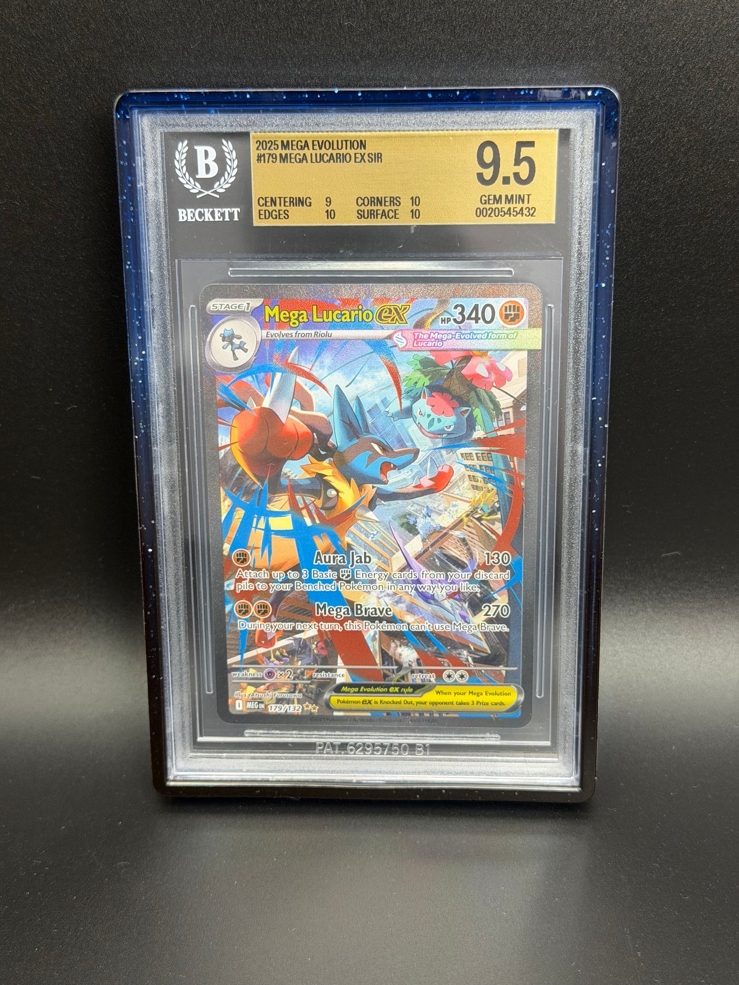 BGS 9.5 - Mega Lucario Ex 179/132 - Mega Evolution