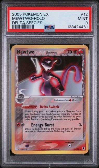 PSA 9 - Mewtwo 12/113 - Delta Species