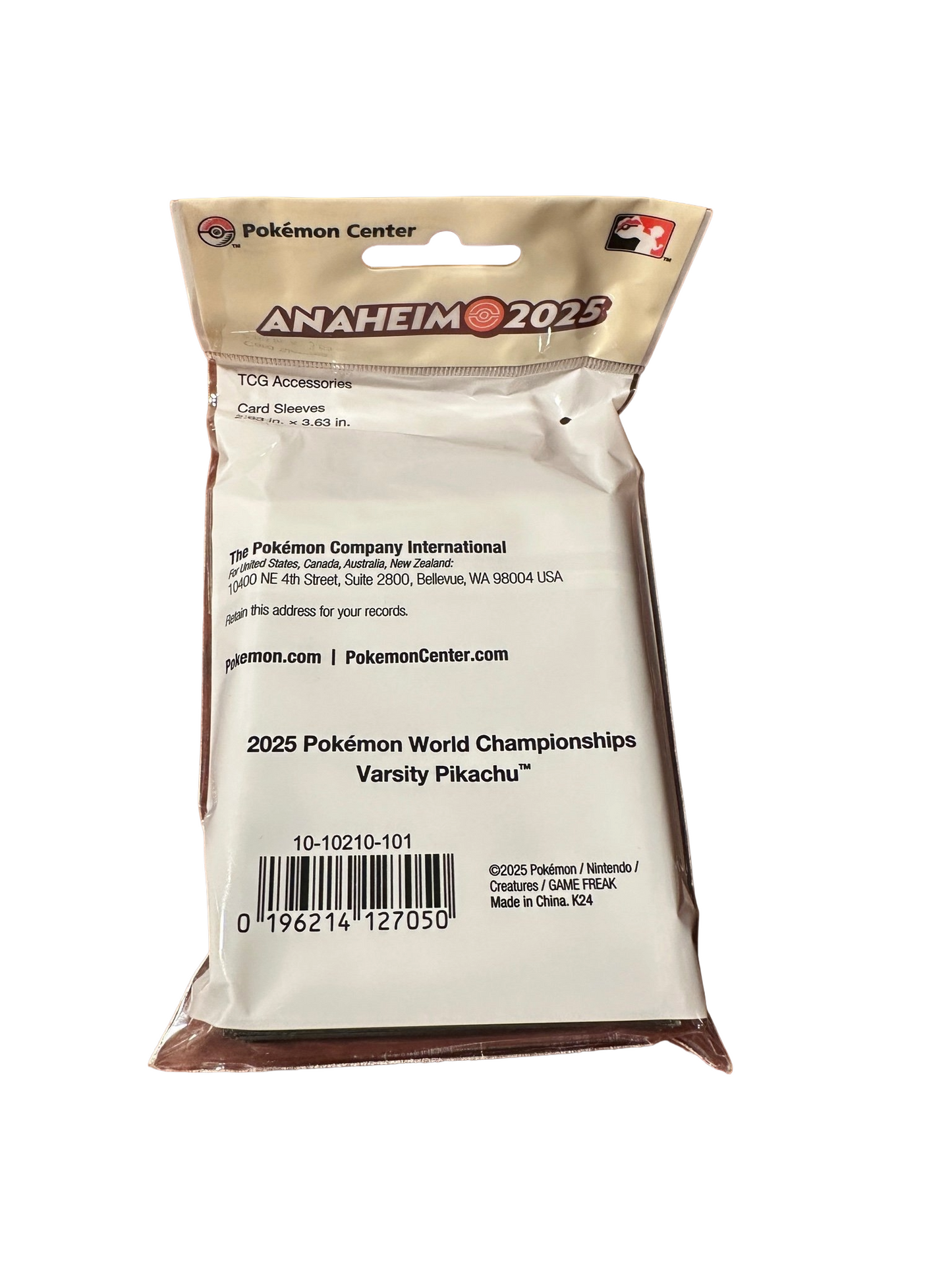 Pokémon World Championship 2025 Anaheim - Sleeves - Varsity Artwork