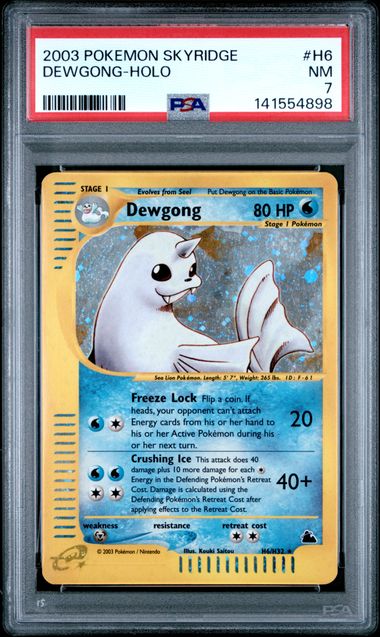 PSA 7 - Dewgong H6/H32 Holo - Skyridge