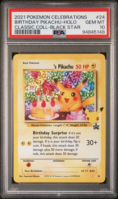 PSA 10 - Birthday Pikachu WP24 - Celebrations (2)