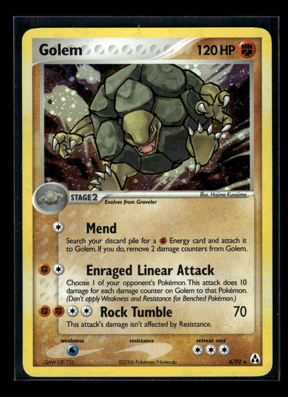 Golem 6/92 EX Legend Maker