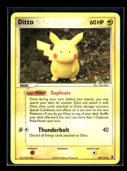 Ditto - 039/113 (Pikachu) 39/113 EX Delta Species