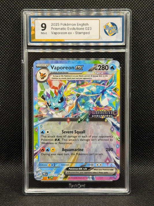 RC 9 - Vaporeon ex - 023/131 - Prismatic Evolutions - Stamped Promo