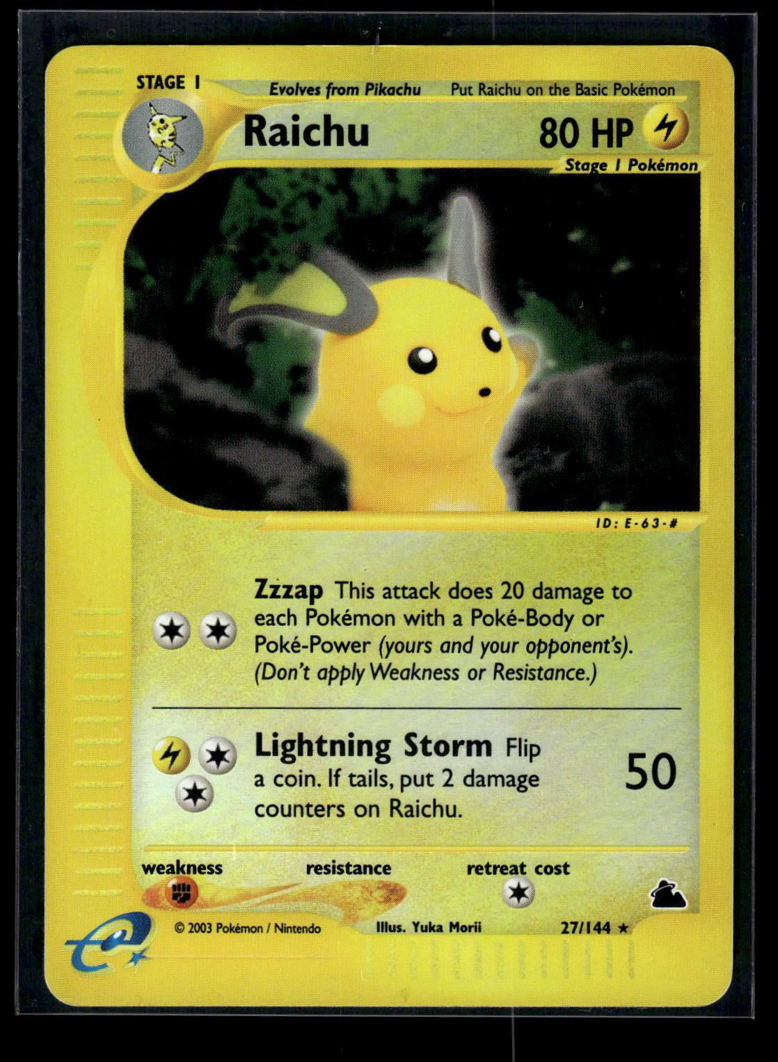 Reverse Foil - Raichu (27) 027/144 Skyridge