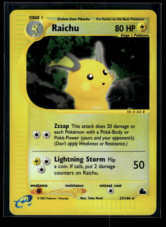 Reverse Foil - Raichu (27) 027/144 Skyridge