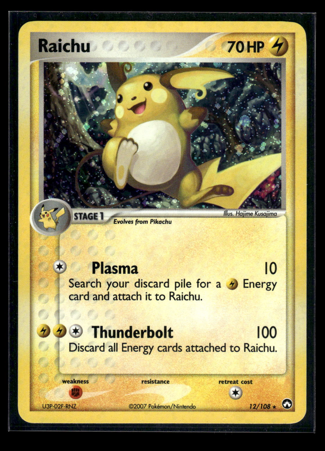 Raichu 12/108 - Power Keepers  - Rare Holo