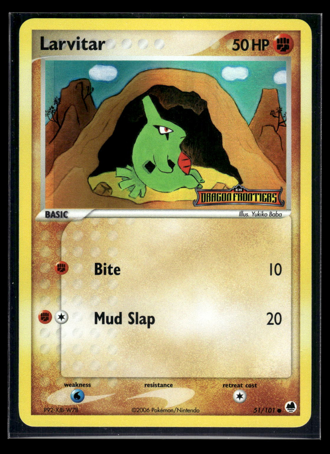 Larvitar 51/101 - Dragon Frontiers  - Common