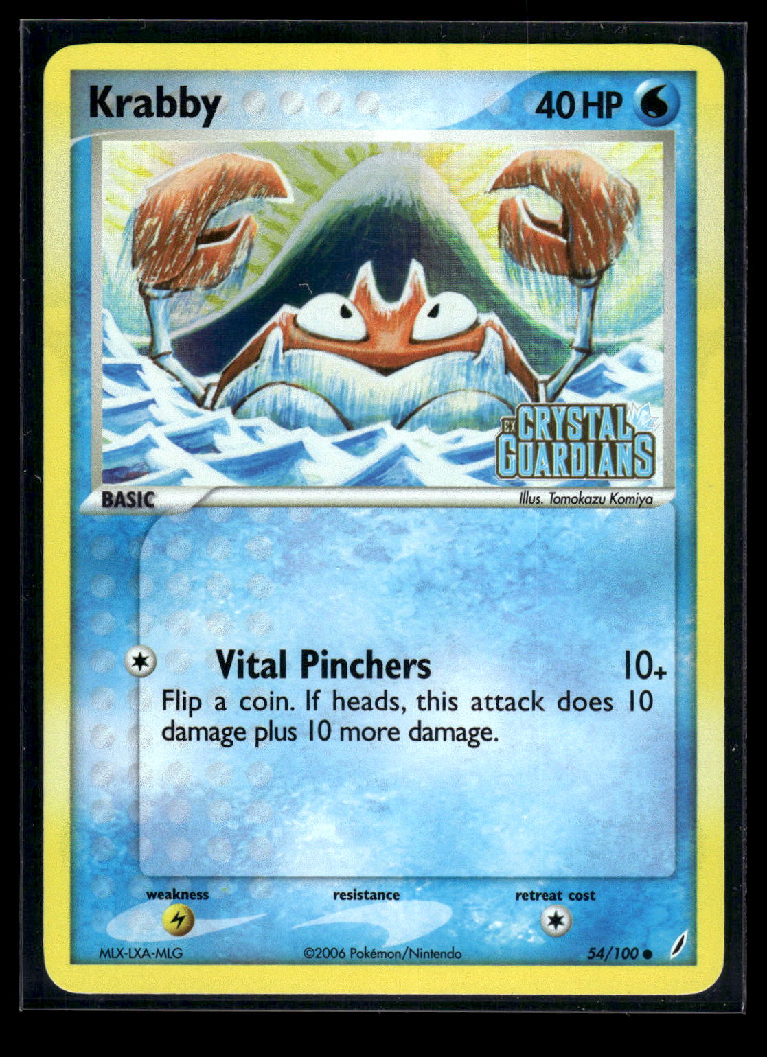 Krabby 54/100 - Crystal Guardians  - Common