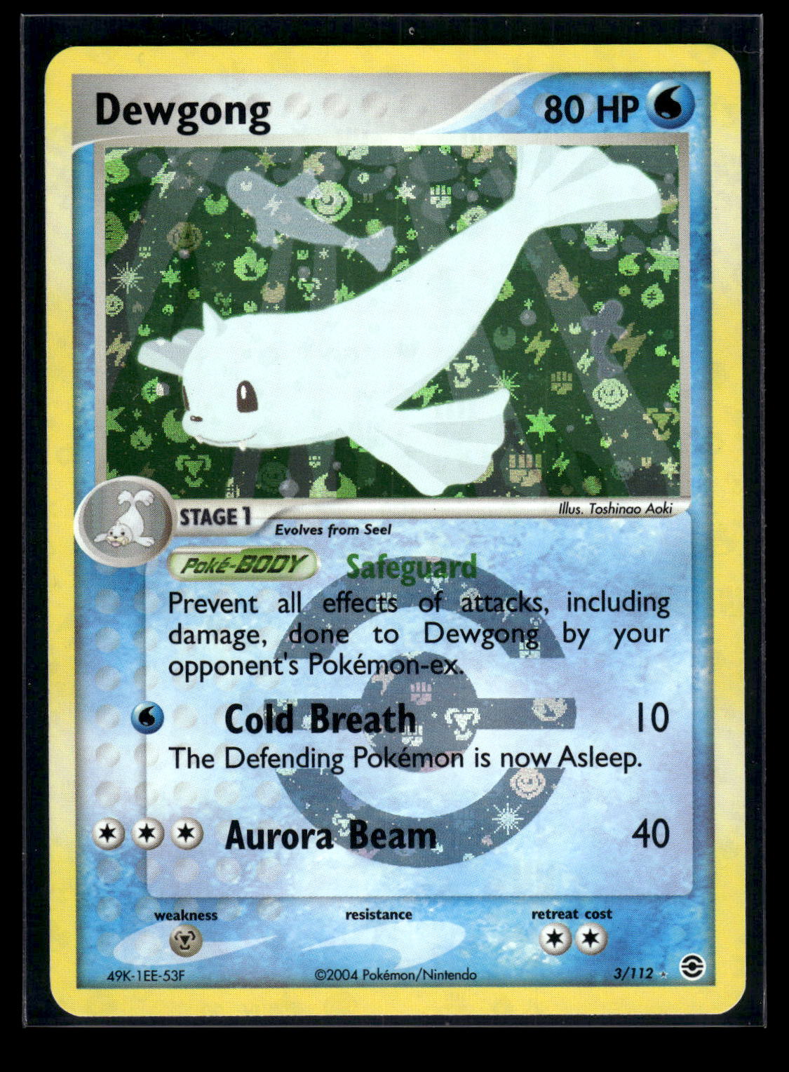 Dewgong 3/112 - FireRed & LeafGreen  - Rare Holo