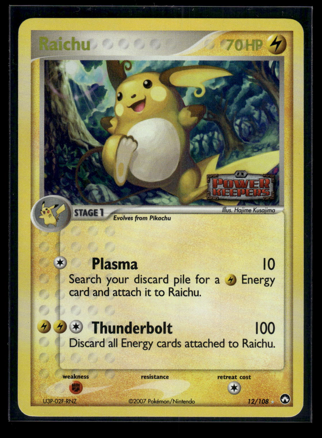 Raichu 12/108 - Power Keepers  - Rare Holo