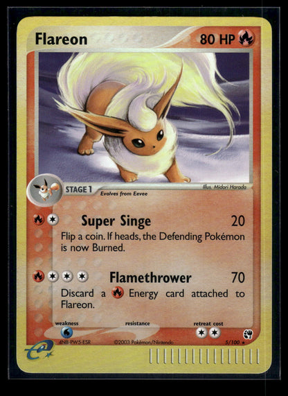 Flareon 5/100 - Sandstorm  - Rare Holo