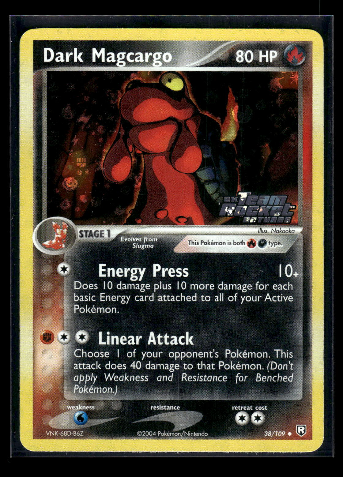Dark Magcargo 38/109 - Team Rocket Returns  - Uncommon