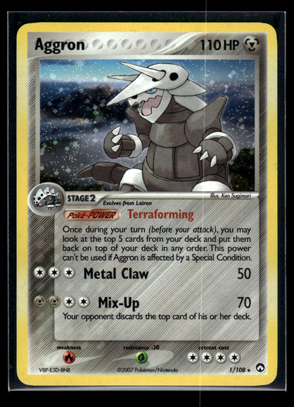 Aggron 1/108 - Power Keepers  - Rare Holo