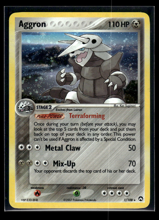 Aggron 1/108 - Power Keepers  - Rare Holo