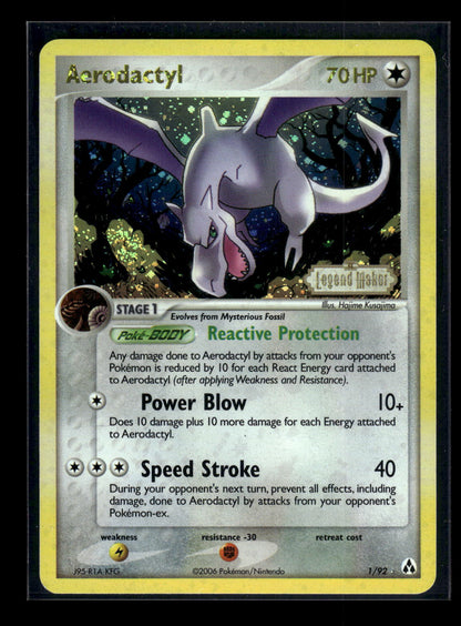 Aerodactyl 1/92 - Legend Maker  - Rare Holo