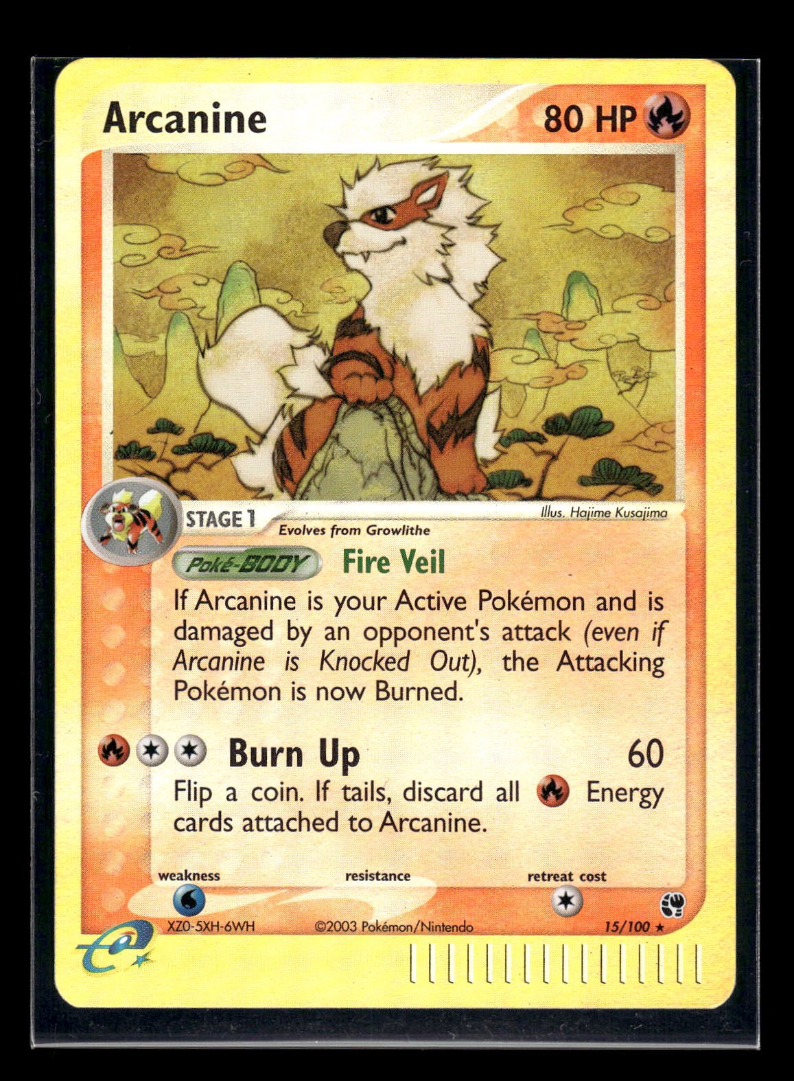 Arcanine 15/100 - Sandstorm  - Rare