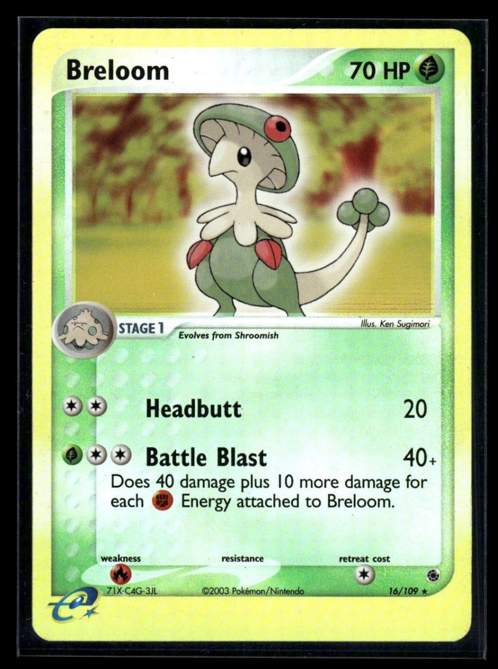 Breloom 16/109 - Ruby & Sapphire  - Rare
