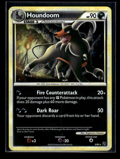 Houndoom 5/90 - HS—Undaunted  - Rare Holo