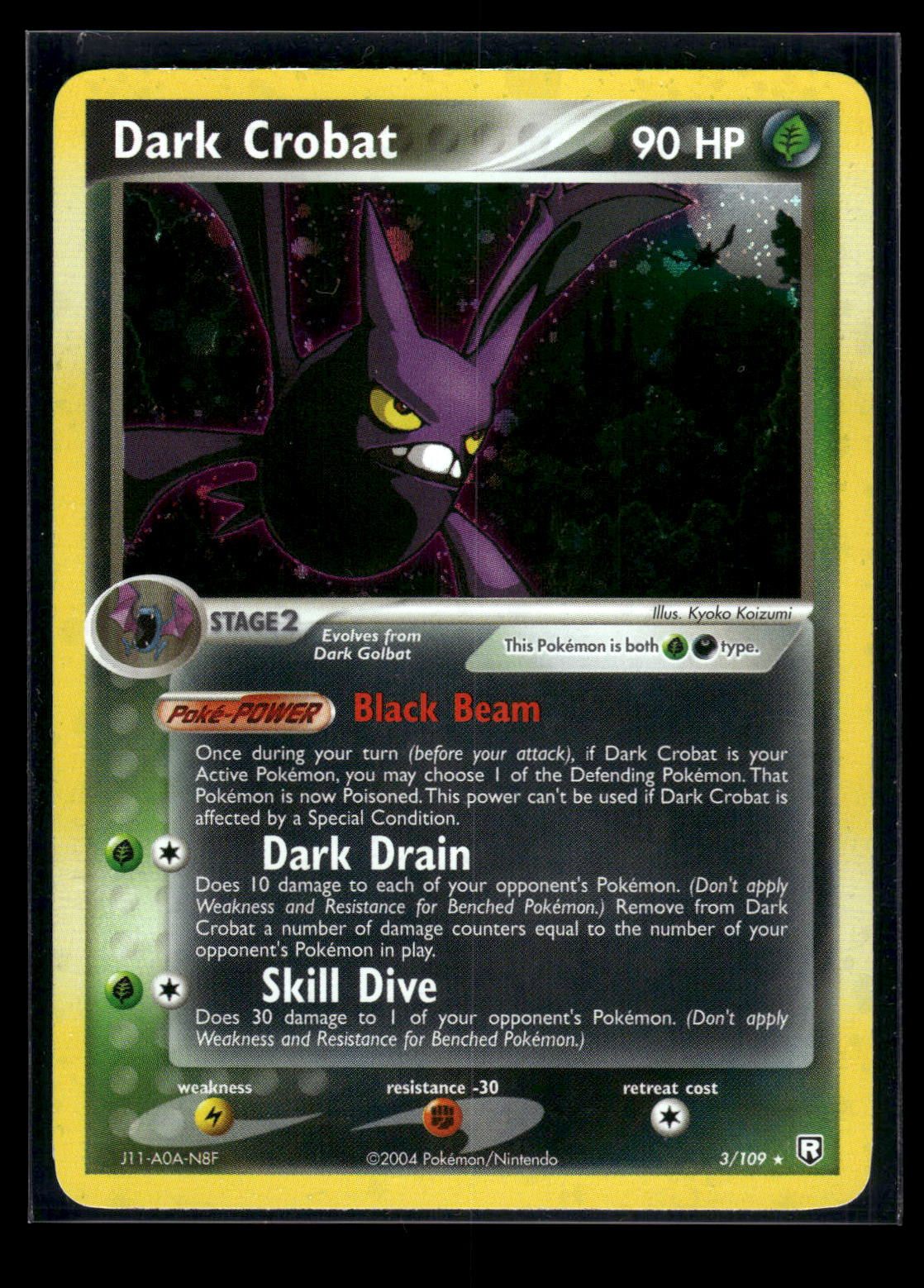 Dark Crobat 3/109 - Team Rocket Returns  - Rare Holo