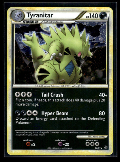 Tyranitar 26/95 - HS—Unleashed  - Rare