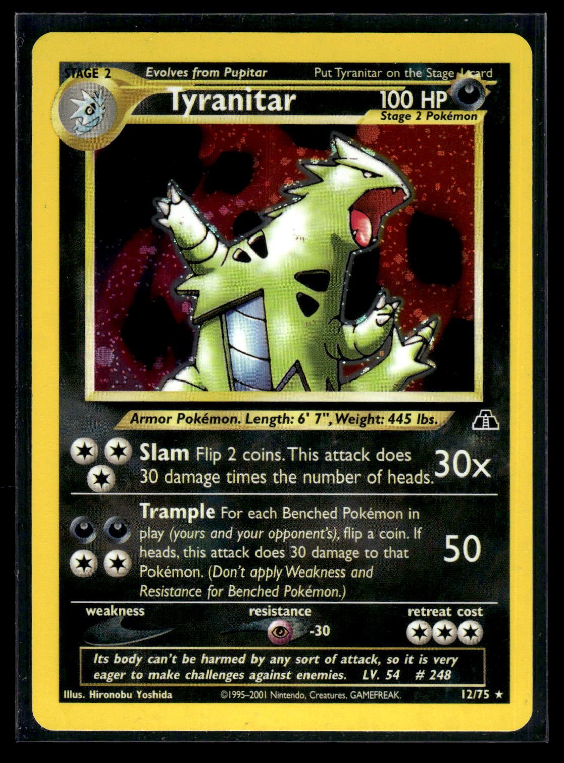Tyranitar 12/75 - Neo Discovery  - Rare Holo