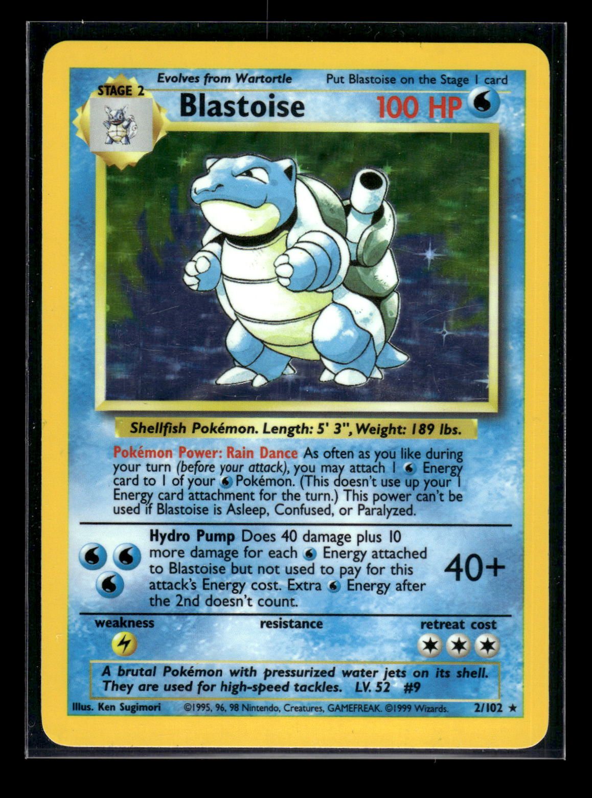 Blastoise 2/102 - Base  - Rare Holo