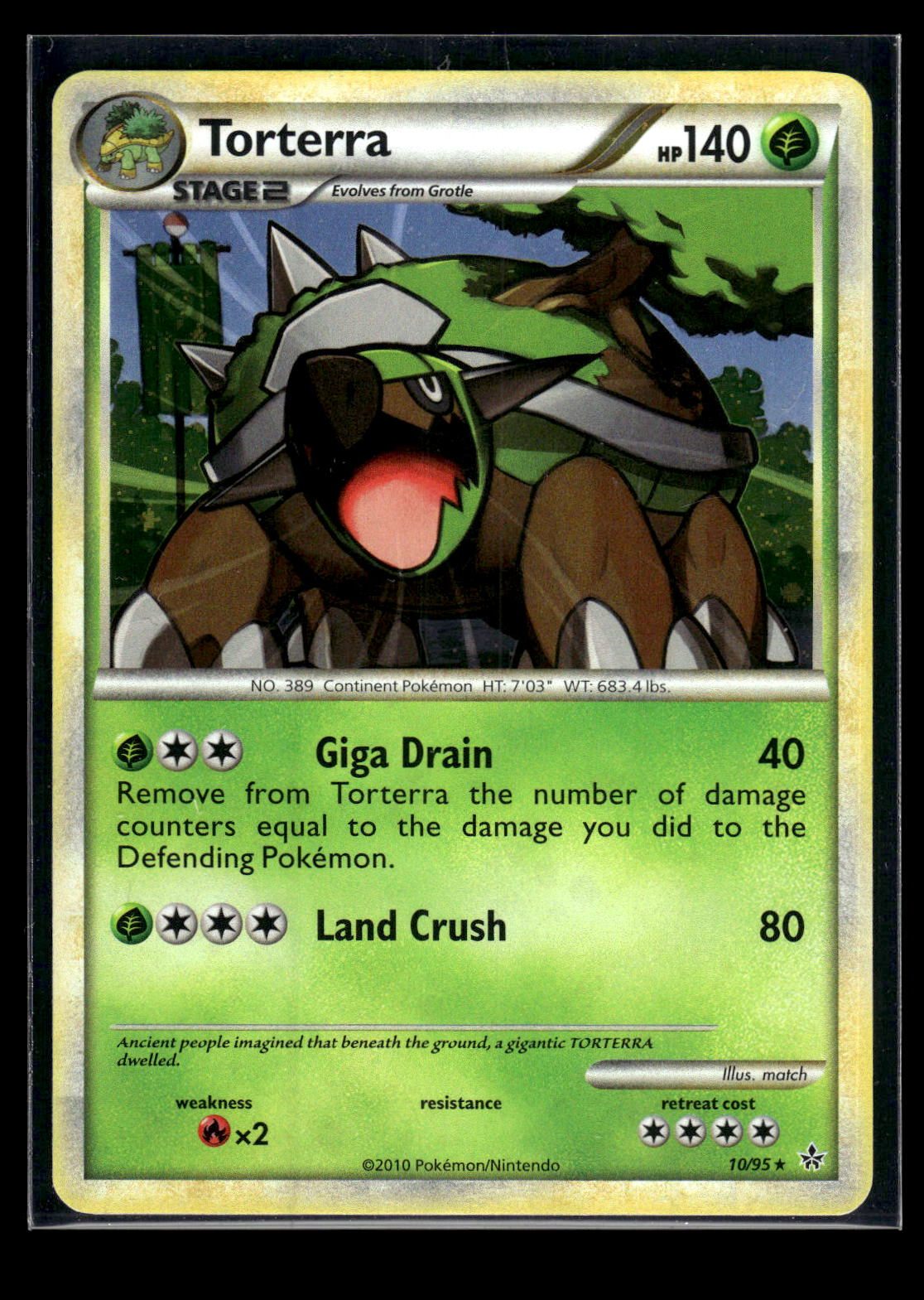 Torterra 10/95 - HS—Unleashed  - Rare Holo
