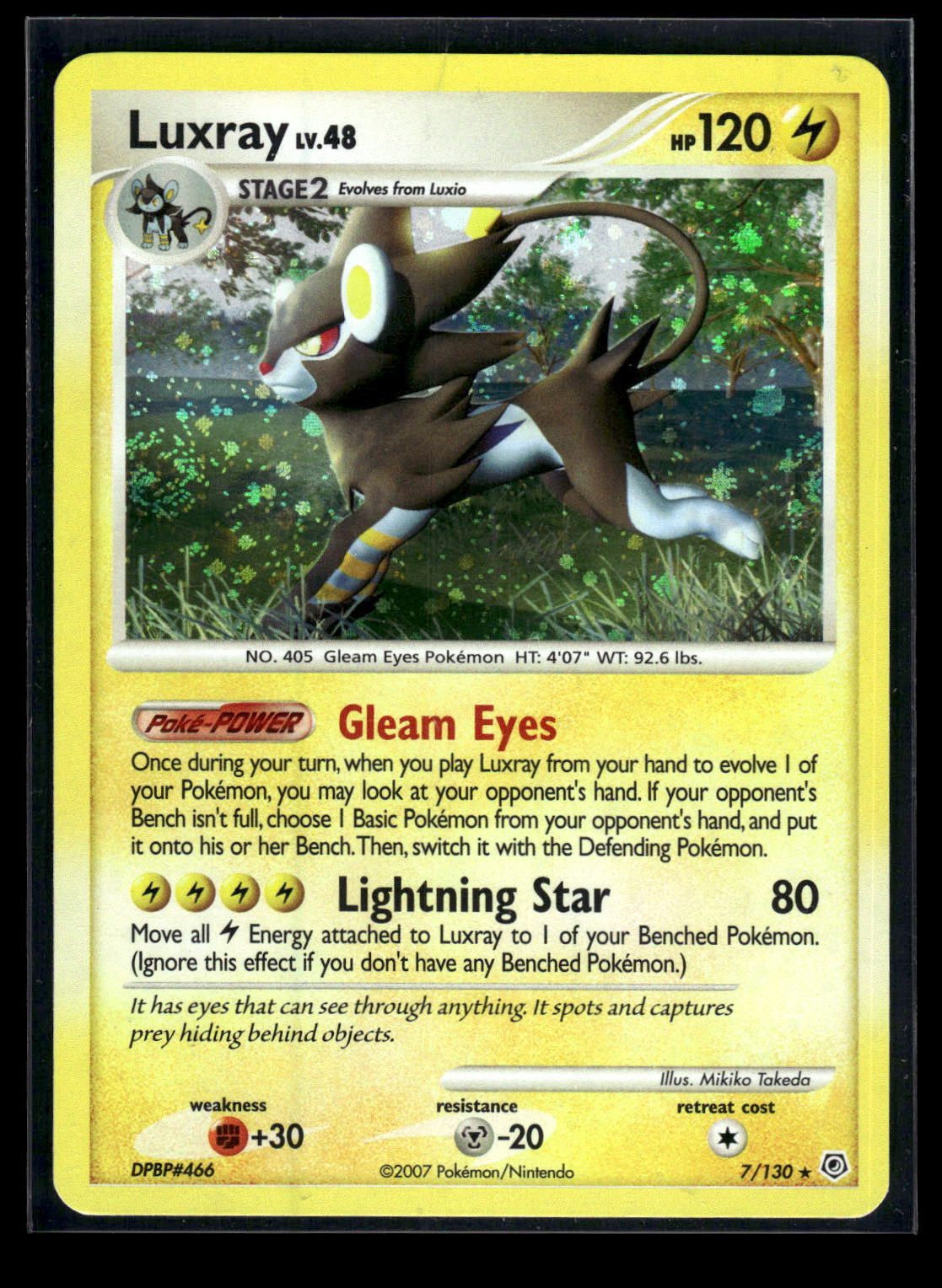 Luxray 7/130 - Diamond & Pearl  - Rare Holo