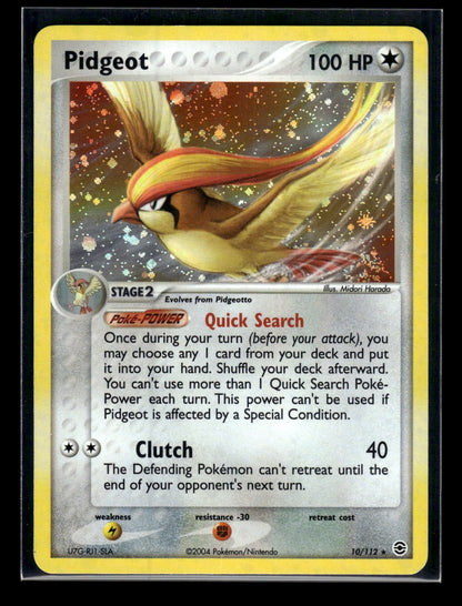 Pidgeot 10/112 - FireRed & LeafGreen  - Rare Holo