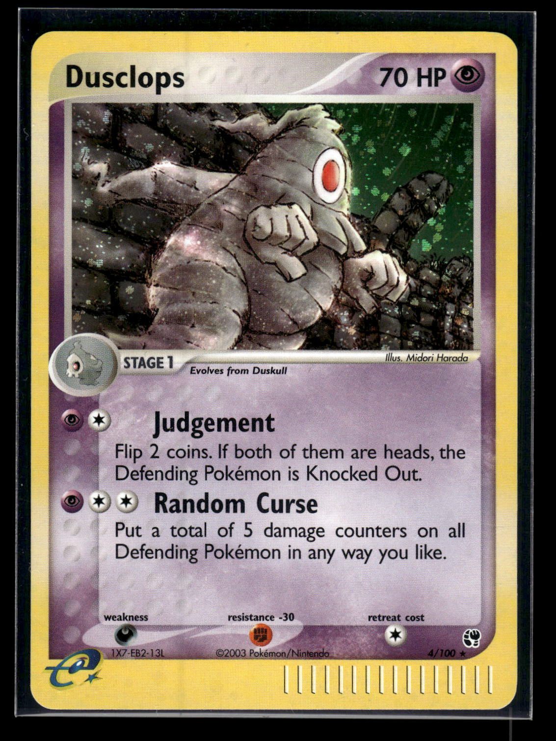Dusclops 4/100 - Sandstorm  - Rare Holo