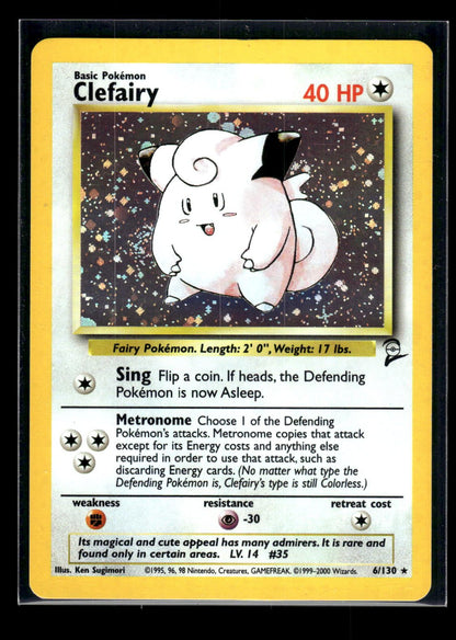 Clefairy 6/130 - Base Set 2  - Rare Holo