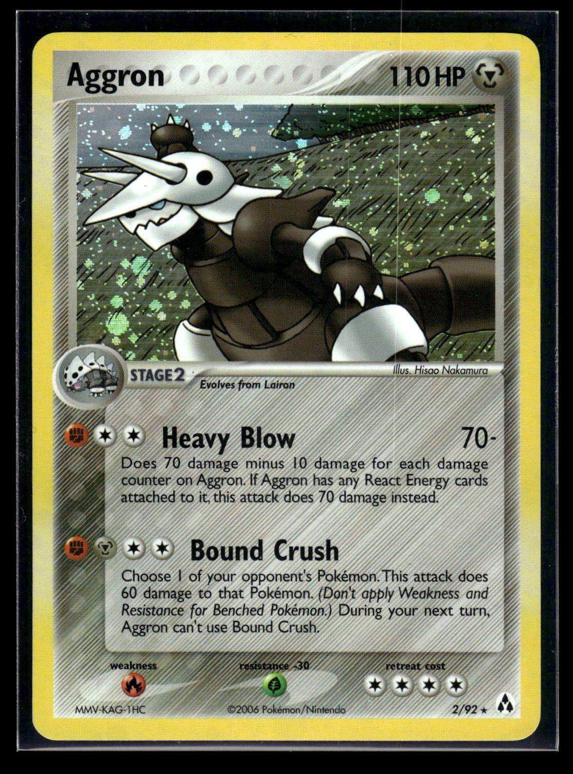 Aggron 2/92 - Legend Maker  - Rare Holo