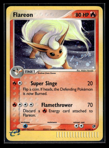 Flareon 5/100 - Sandstorm  - Rare Holo