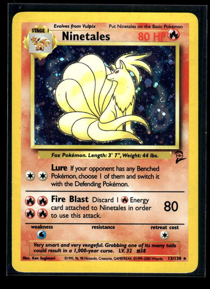Ninetales 13/130 - Base Set 2  - Rare Holo