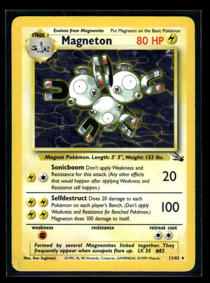 Magneton 11/62 - Fossil  - Rare Holo
