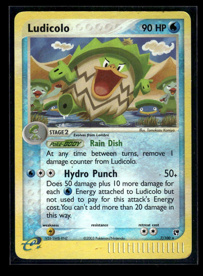 Ludicolo 7/100 - Sandstorm  - Rare Holo